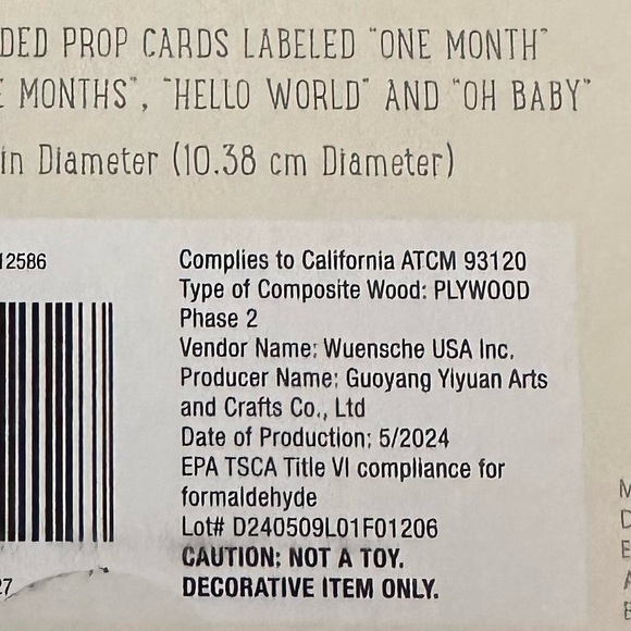 Baby Monthly Milestone Wooden First Year Growth Photo Sharing Prop Card Wooden - Picture 3 of 4